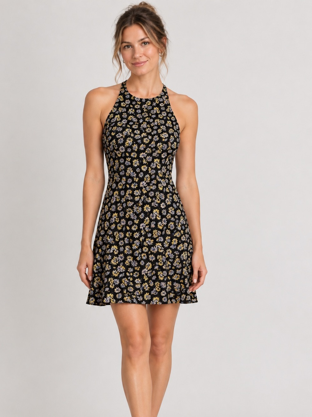 AE Floral Halter Mini Dress